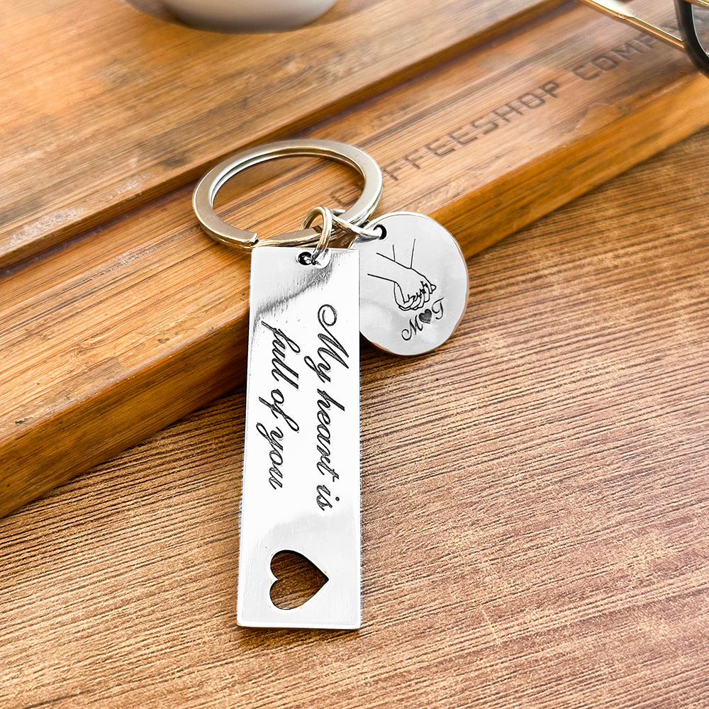 ميدالية المستطيل والقلب المفرغ ♡