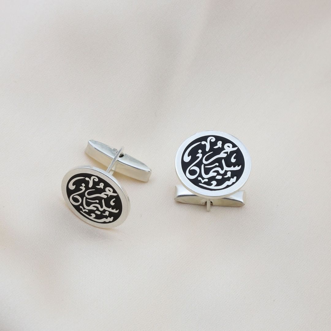 طقم أزرار أكمام دائرية