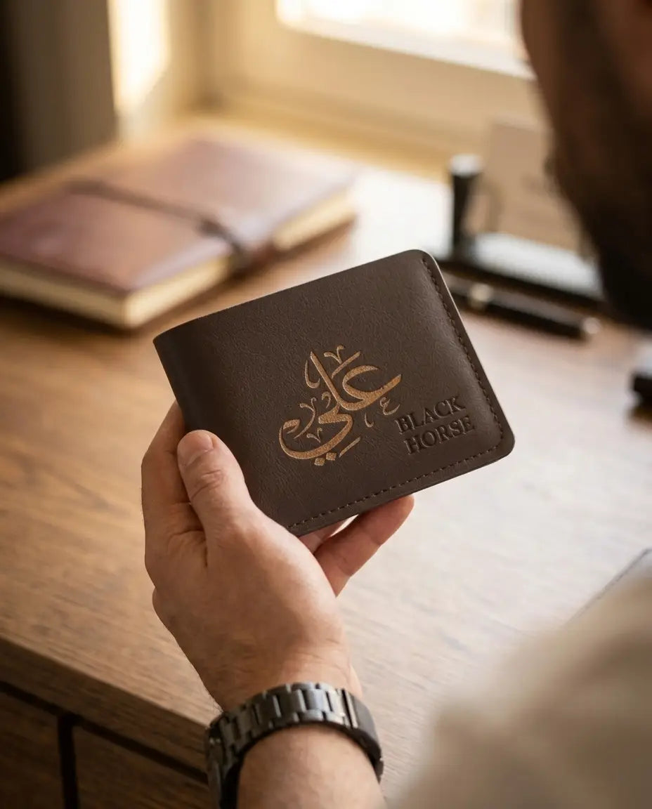محفظة مع حفر اسم